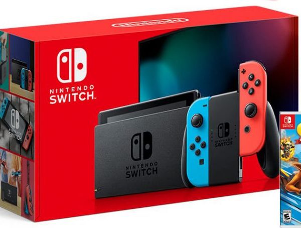 Nintendo Switch Neon blue/red HAC-001(-01) + Crash Team Racing Nitro-Fueled