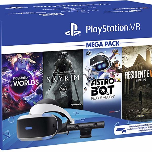 Шлем віртуальної реальності Mega Pack 2 PS VR V2 + Camera + набір з 5 ігор (коди) New