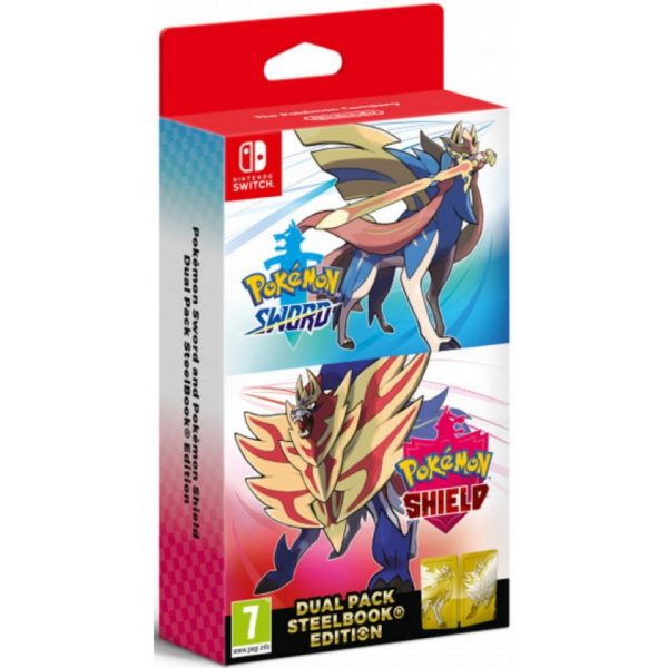 Nintendo Switch Pokemon Sword + Pokemon Shield – Dual Pack SteelBook Edition