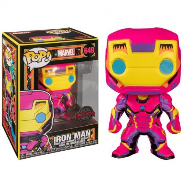 Funko POP! Bobble: Marvel: Black Light: Iron Man (Exc) 48846