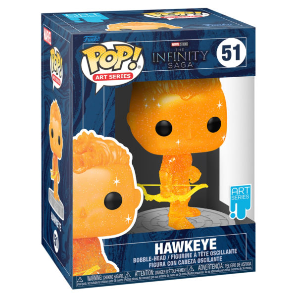 Funko POP! Art Series Bobble Marvel Infinity Saga Hawkeye Orange w/Case 57615