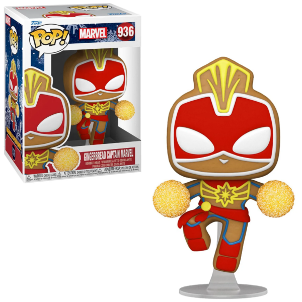 Funko POP! Bobble Marvel Holiday Gingerbread Captain Marvel 50661