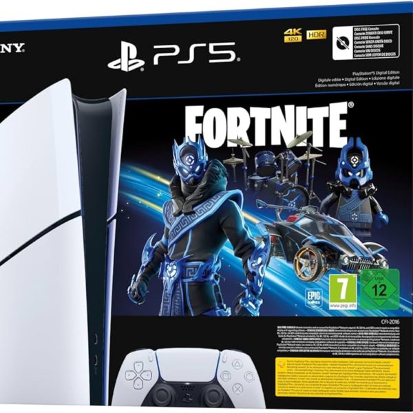 PlayStation 5 Slim Digital 1TB Fortnite Cobalt Star Bundle + Дисковод
