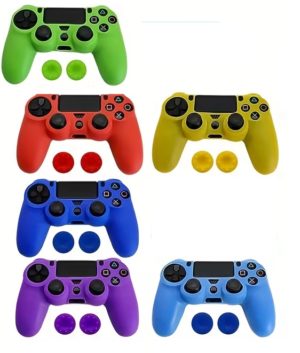 PS4 Dualshock Силиконовый Чехол + накладки на стики