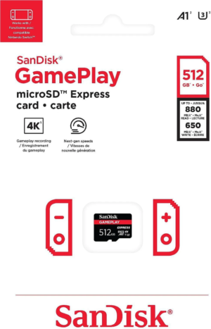 SanDisk GamePlay microSD Express 512GB for Nintendo Switch 2